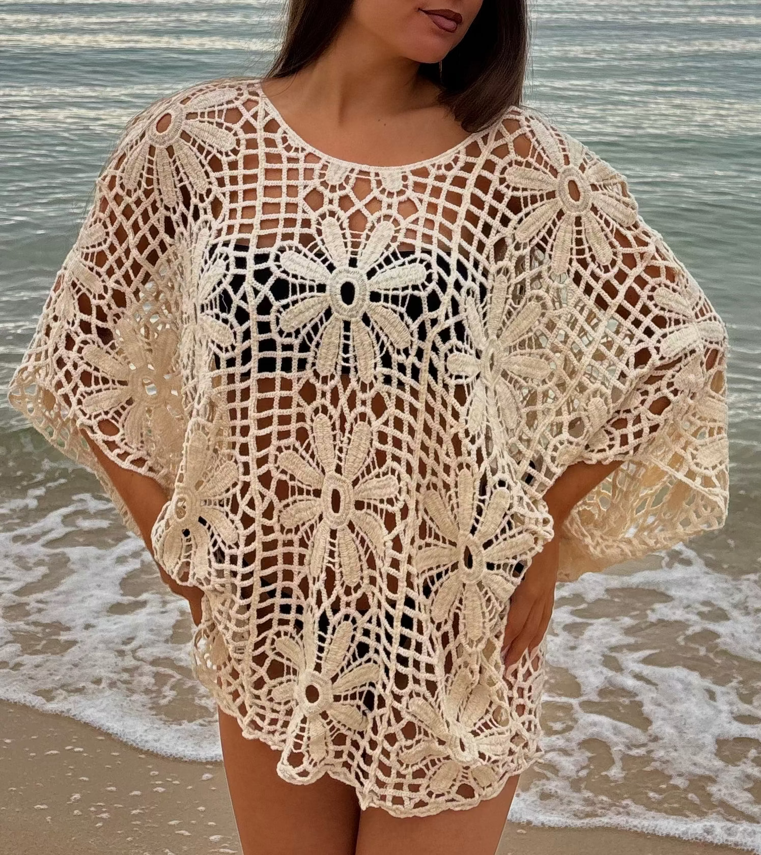 Haut crochet écru - Sable Dolce