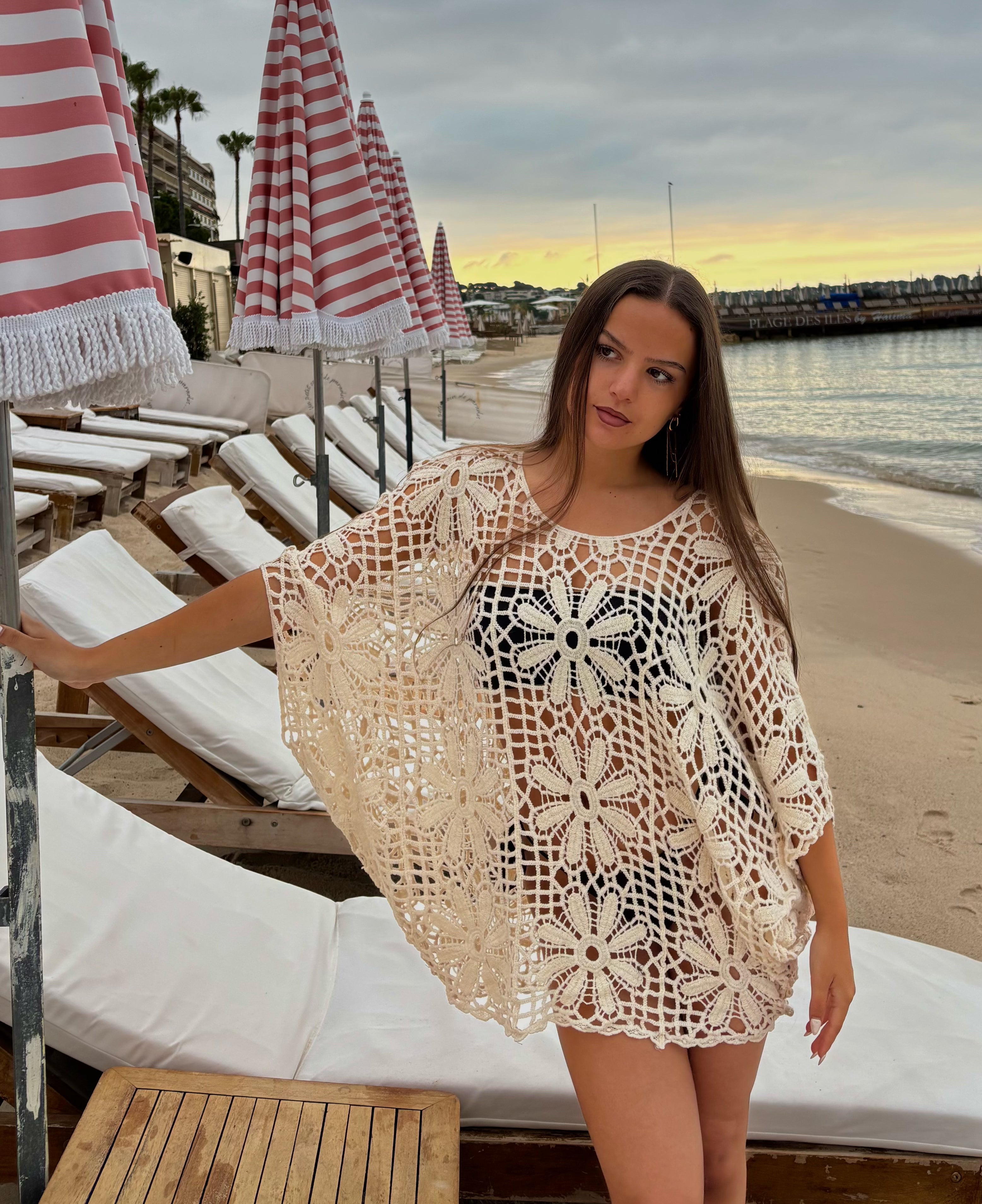 Haut crochet écru - Sable Dolce